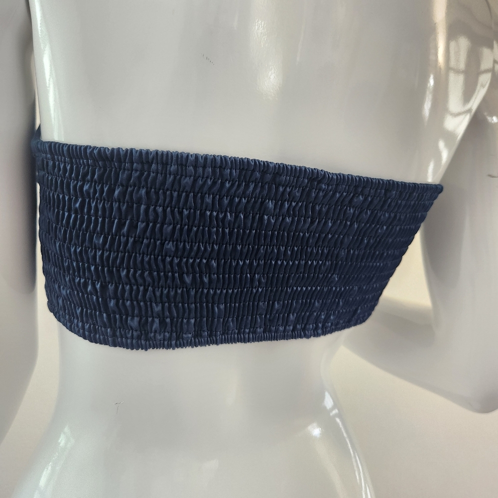 Valija Gitana Midnight Blue Strapless Bandeau Top Size Medium - Picture 6 of 15